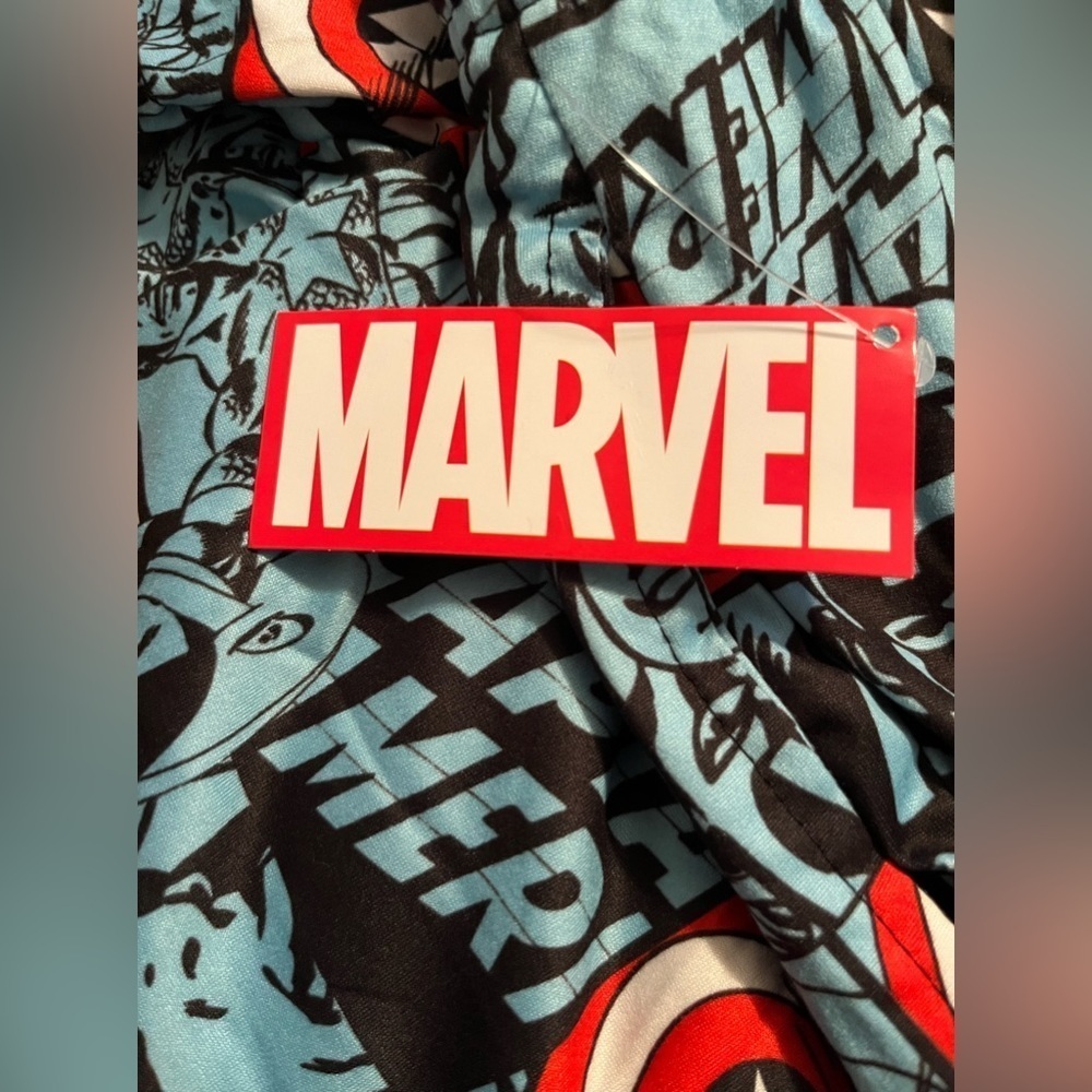 NWT- Marvel Captain America Four Color Squares Mens Sleep Pajama Pants - Picture 5 of 7